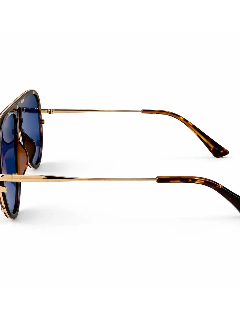 Topfoxx Tortoiseshell Frame Sunglasses with Blue Lenses - Picture 5 of 5